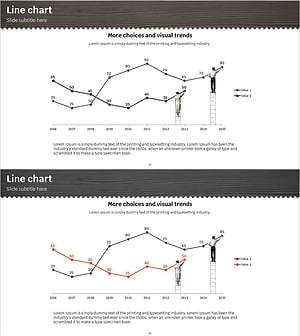 꺾은선 비교 그래프 – 시장 및 경쟁사 분석에 최적화된 슬라이드