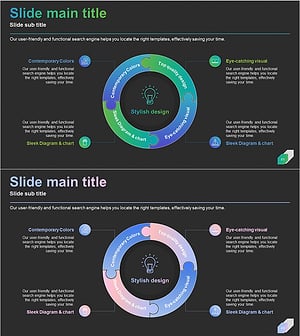 원형 퍼즐 다이어그램 – 사업 소개를 위한 인포그래픽