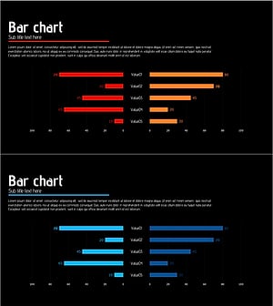 Red Blue Double Bar Graph – Data Visualization