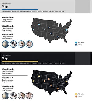 미국 타겟 지역 분석 지도