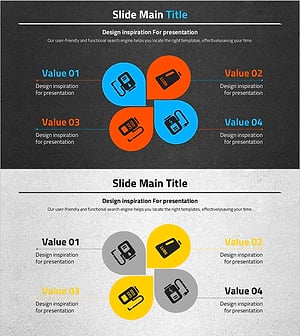 자동차 와이드 템플릿 다이어그램2 – 사업 영역 시각화