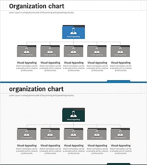 비즈니스 조직도 폴더 다이어그램 – 구조적 정보 전달