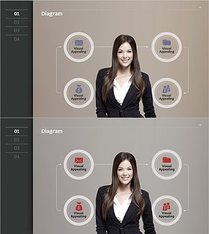 사업분야 프로세스 다이어그램 PPT 템플릿