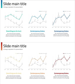 Sleek Graph Chart for Data Visualization – Contemporary Colors