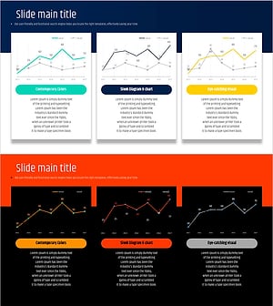 타이포 그라피 와이드 템플릿 꺾은선 차트 – 시장 분석을 위한 데이터 시각화