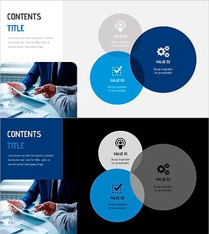 수자원 활용 중첩 다이어그램 프레젠테이션 템플릿