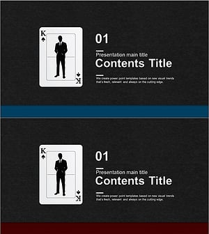 포커 디자인 비즈니스 성공 템플릿 간지