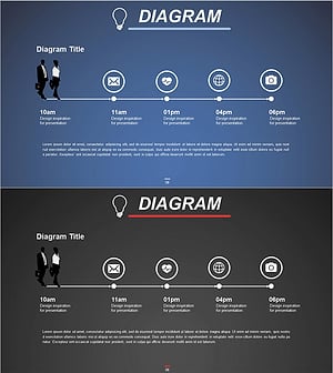 비즈니스 시간별 업무 프로세스 슬라이드 – 효율적인 운영 계획