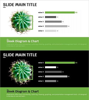 Trend Color Wide Template Bar Chart