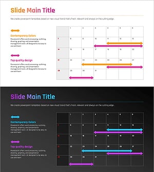 그라데이션 피피티 와이드 템플릿 일정표 – 사업 추진 전략