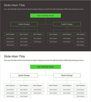 그린&그레이 와이드 템플릿 조직도