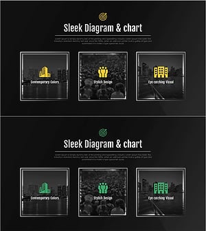 비즈니스 프로그램 소개 다이어그램 – 현대적 클러스터 디자인