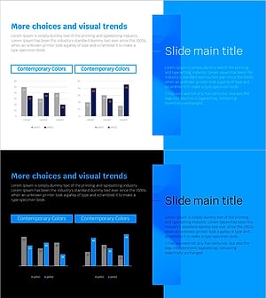블루라인 와이드 템플릿 – 세로막대 차트 분석