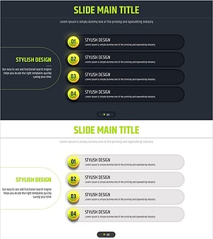 4색 인포그래픽 템플릿 스텝 다이어그램