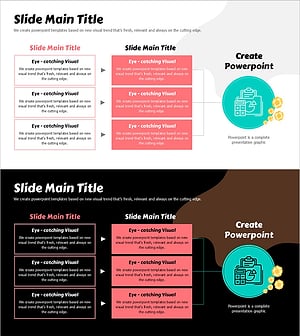 봄 파스텔 와이드 파워포인트 템플릿 다이어그램 – 사업추진 전략과 구조