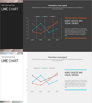 삼각패턴 템플릿 꺾은선 그래프 – 사업 추진 전략 및 시장 분석