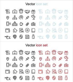 아이콘 세트를 활용한 프레젠테이션 – 비즈니스 샘플