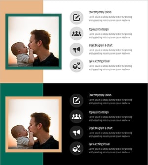 Simple & Modern Wide PowerPoint Icon & Text – Business Management and Strategy