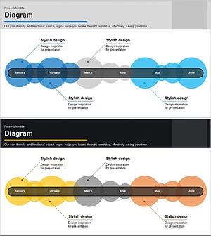 월별 추진계획 다이어그램 슬라이드