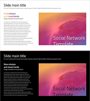 소셜 네트워크 사업 소개를 위한 와이드 템플릿