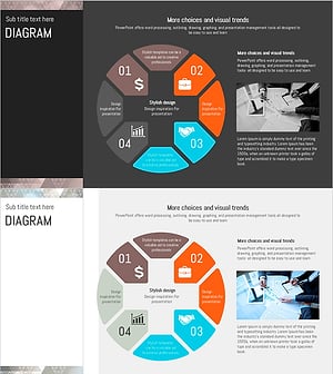 Introducing Business Vision and Strategy with Triangular Pattern Diagram