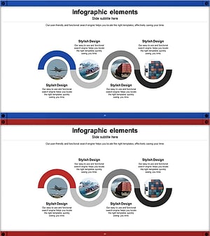 곡선 라인을 활용한 아이콘 흐름도 – 사업 영역 및 운영계획