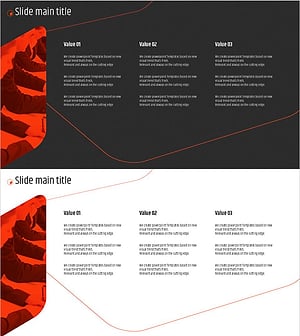 오렌지 육각형 템플릿 텍스트 박스