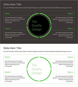 Green & Gray Template Wide Diagram2 – Business Vision and Strategy