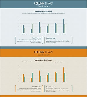 비교 분석 세로막대 묶음형 그래프 – 시장과 경쟁사 분석