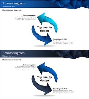 조각 화살표 모양 순환 다이어그램 – 사업 전략 표현