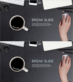 사무용품 테마 템플릿 – 휴식하는 시간