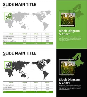 트렌드 컬러 와이드 템플릿 맵&테이블 – 마케팅 전략 시각화의 정수