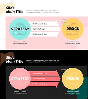 봄 파스텔 와이드 PPT 방향 다이어그램 – 전략적 사업 비전