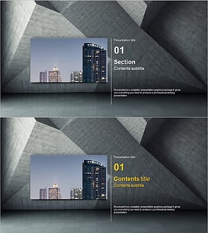 모던 시티 템플릿 간지 – 전문성과 세련됨을 담은 슬라이드