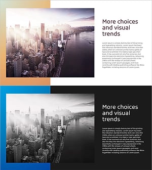 Dot Patterns Wide PowerPoint Template for Showcasing Customer Success Stories