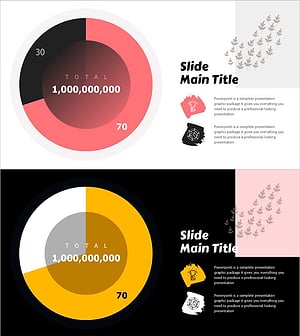 Spring Pastel Wide PowerPoint Template Pie Chart