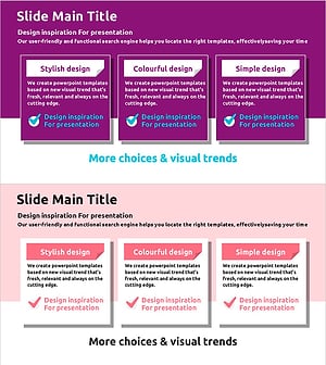 컬러 테마 템플릿 사각형 텍스트 박스 – 사업 전략과 마케팅 계획 시각화