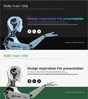 혁신 기술과 미래 계획을 아우르는 사업소개 슬라이드