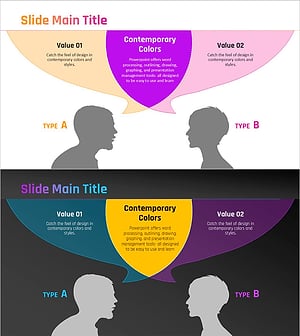 그라데이션 피피티 와이드 템플릿 – 고객 성공 사례