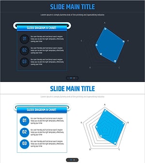 4색 인포그래픽 템플릿 방사형 그래프