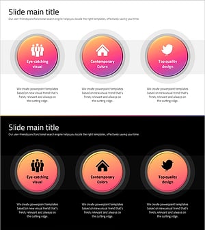 소셜 네트워크를 담은 와이드 템플릿 다이어그램