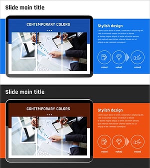 스타트업 비즈니스 서비스 소개 – 현대적 색상으로 돋보이게