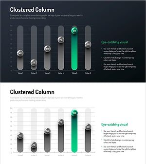 시장 분석을 위한 인포그래픽 디자인 와이드 템플릿 차트2