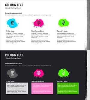 페인트 스플래쉬 템플릿으로 사업 비전 및 전략 소개