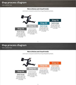 4단계 계단 다이어그램 – 사업 추진 전략의 명확한 시각화