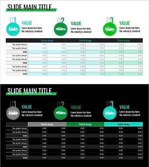 심플 자동차 와이드 프레젠테이션 테이블