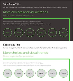 와이드 템플릿으로 운영계획 전달 – 그린&그레이 다이어그램