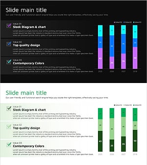 무한 에너지 와이드 PPT 세로막대 차트