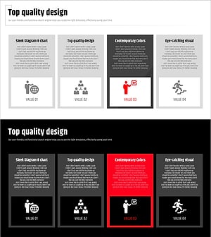 모던 와이드 PPT 템플릿 – 사각형 다이어그램