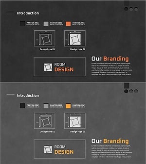 브랜드 로고 디자인 슬라이드 – 현대적 편안함의 시각화